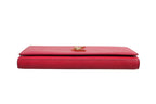 Saint Laurent Red Leather Monogram Wallet on Chain Saint Laurent