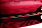 Saint Laurent Red Leather Monogram Wallet on Chain Saint Laurent