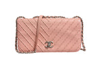 Chanel Small Classic Double Flap Bag Light Pink Chevron Chanel