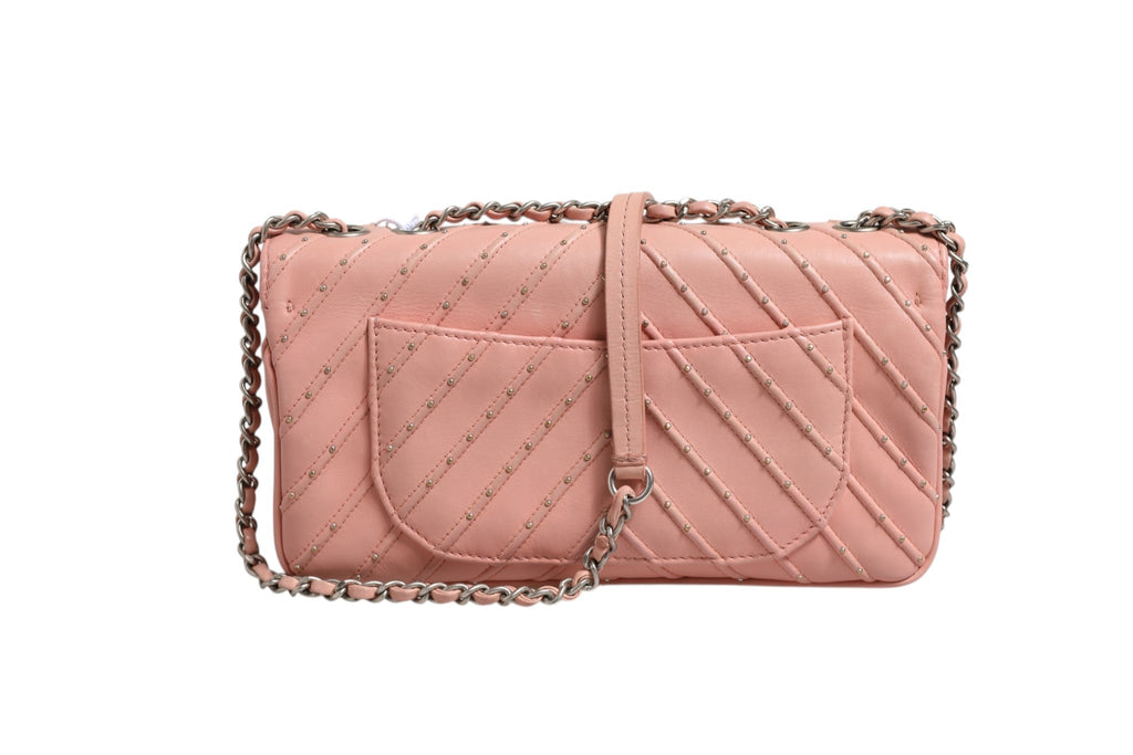 Chanel Small Classic Double Flap Bag Light Pink Chevron Chanel