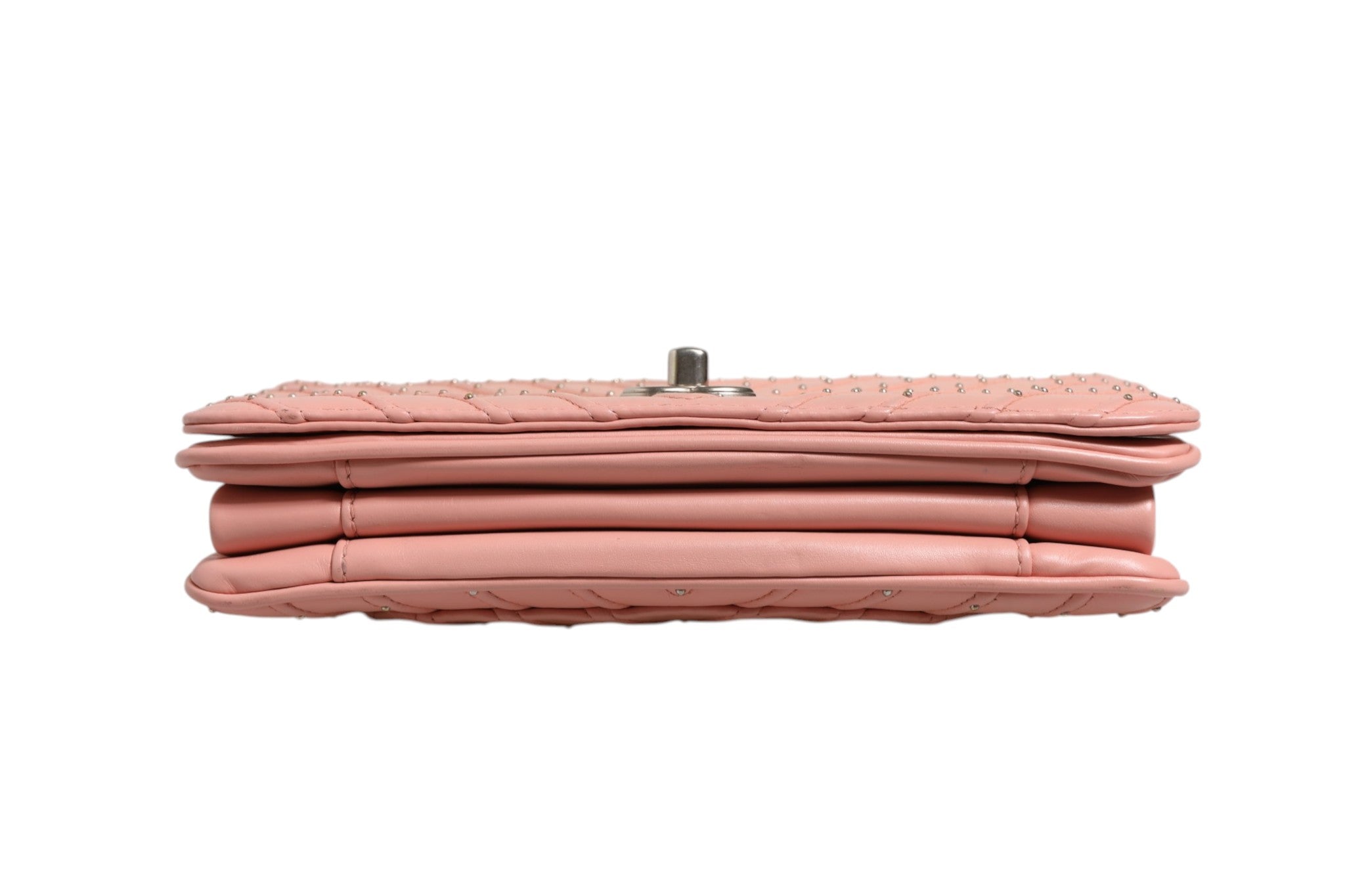 Chanel Small Classic Double Flap Bag Light Pink Chevron Chanel