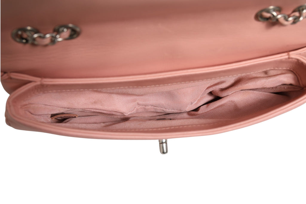 Chanel Small Classic Double Flap Bag Light Pink Chevron Chanel