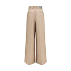 Balenciaga Beige Cotton Flared Pants Balenciaga