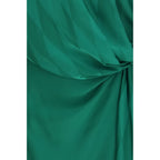 Versace Bicolor Silk Casual Dress Versace