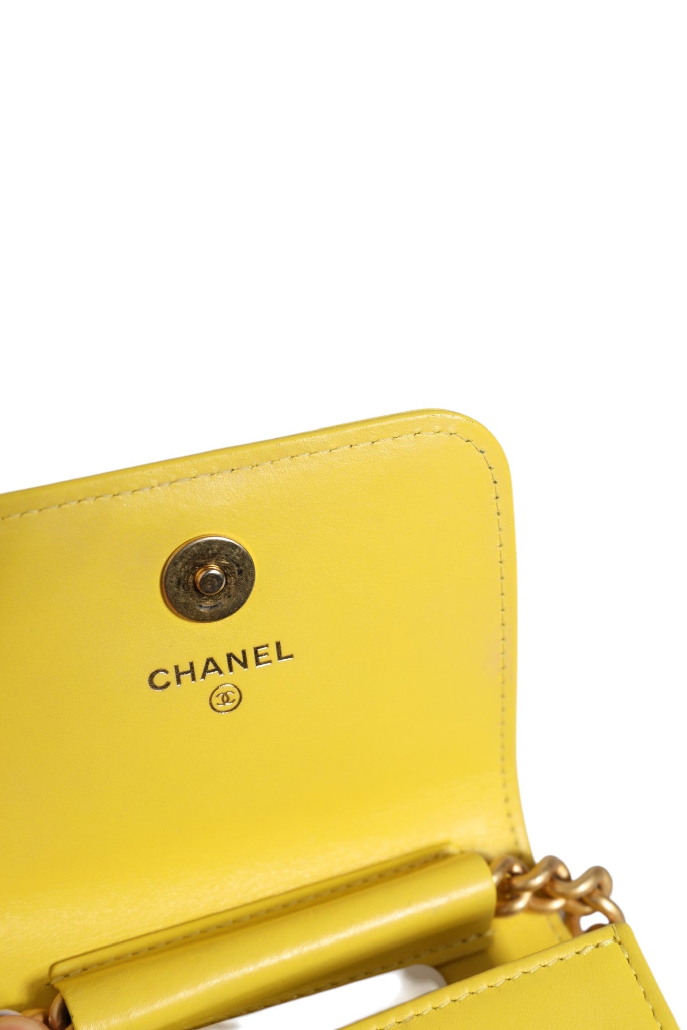 Chanel Crossbody Yellow Leather Bag Chanel