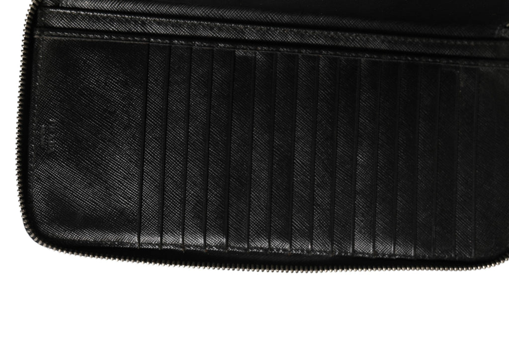 Prada Baltico Saffiano Leather Zip Travel Wallet Prada