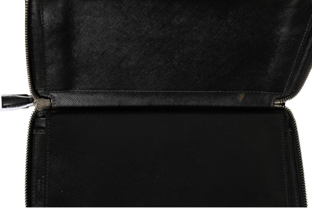 Prada Baltico Saffiano Leather Zip Travel Wallet Prada