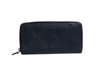 Prada Navy Oliver Embossed Leather Zip-Around Wallet Prada