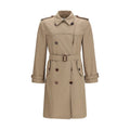 Burberry Brown Silk Trench Coat Burberry