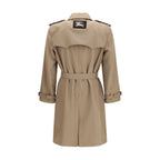 Burberry Brown Silk Trench Coat Burberry