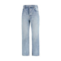 Saint Laurent Blue Cotton Cropped Jeans Saint Laurent