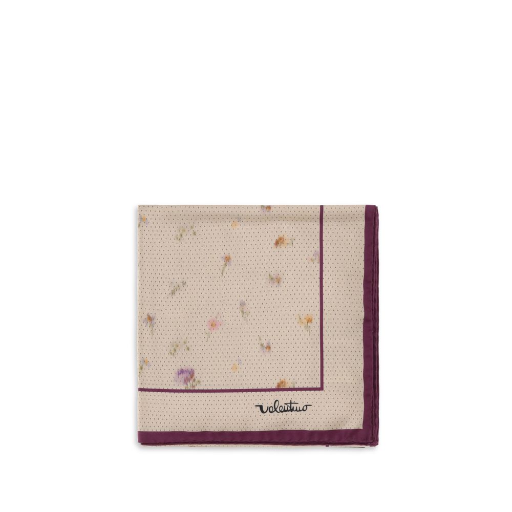 Valentino Garavani Beige Silk Scarf Valentino Garavani