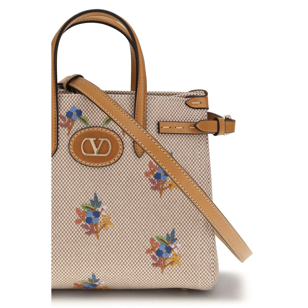 Valentino Garavani Beige Cotton Handbag Valentino Garavani