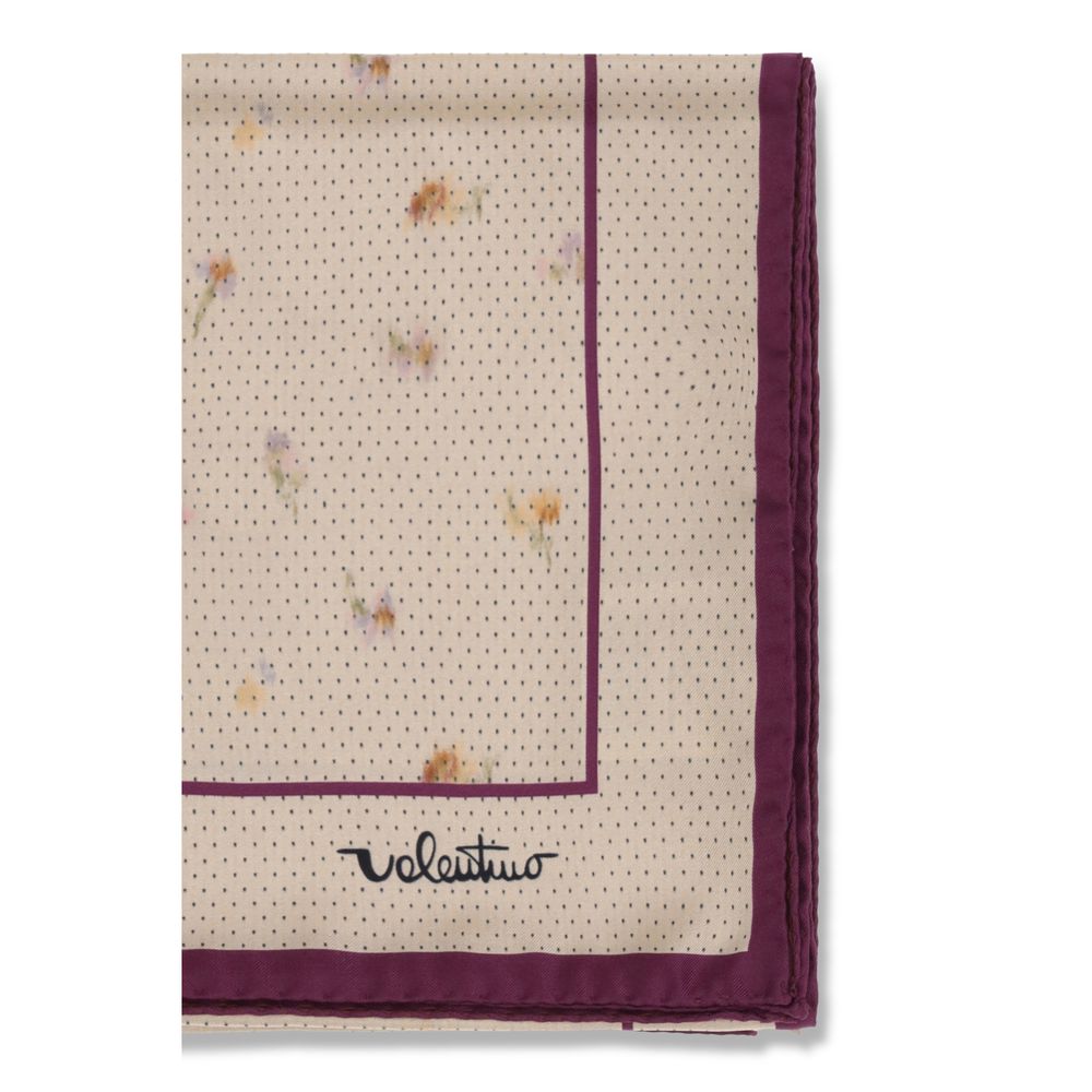 Valentino Garavani Beige Silk Scarf Valentino Garavani