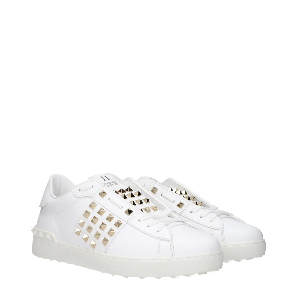 Valentino Garavani White Leather Low Top Sneakers Valentino Garavani