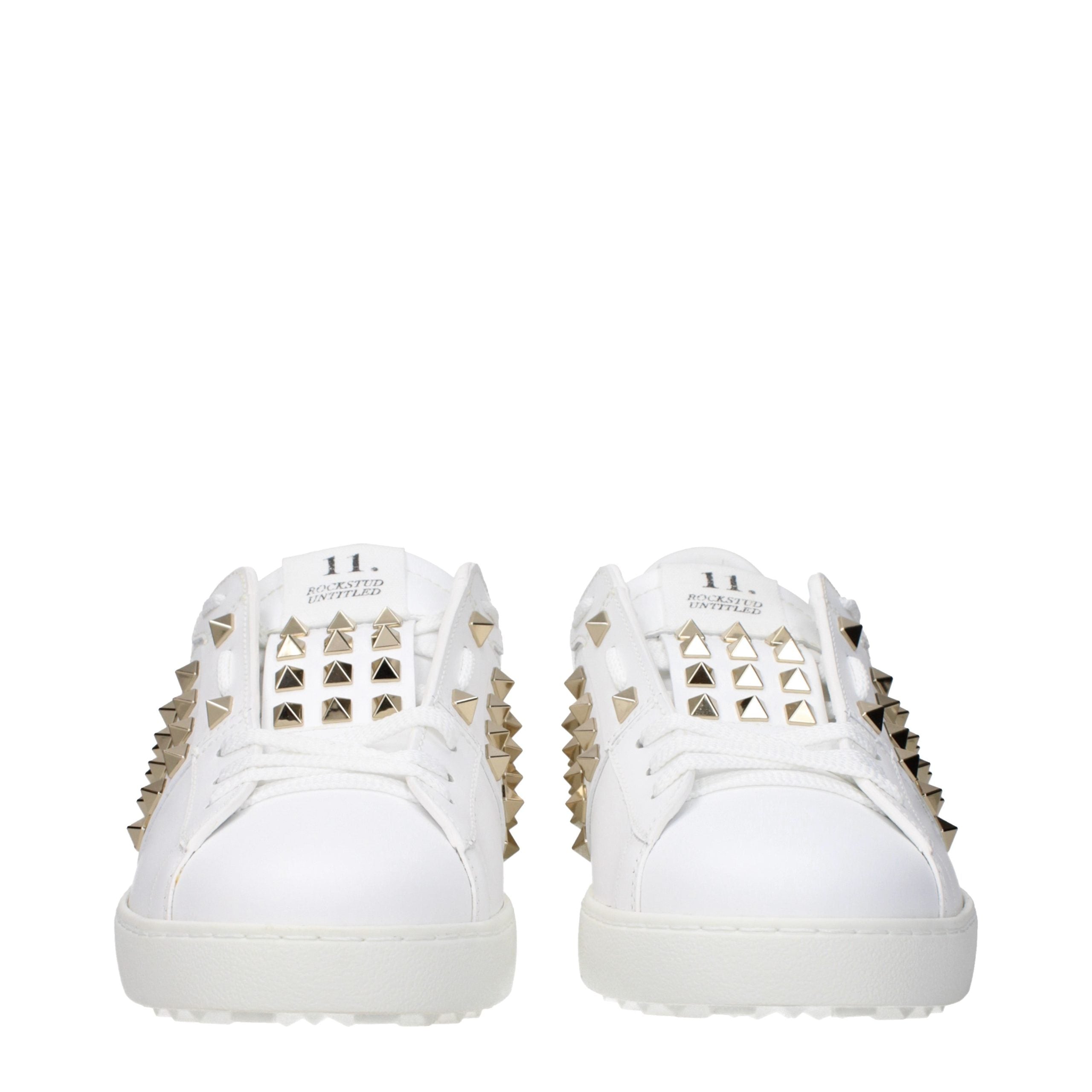 Valentino Garavani White Leather Low Top Sneakers Valentino Garavani
