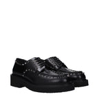 Valentino Garavani Black Leather Oxfords And Derbies Valentino Garavani