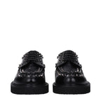 Valentino Garavani Black Leather Oxfords And Derbies Valentino Garavani