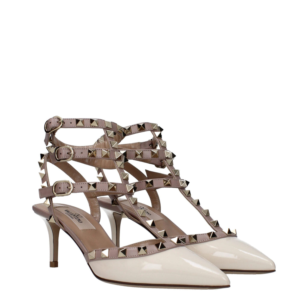 Valentino Garavani Beige Leather High Heel Pumps Valentino Garavani
