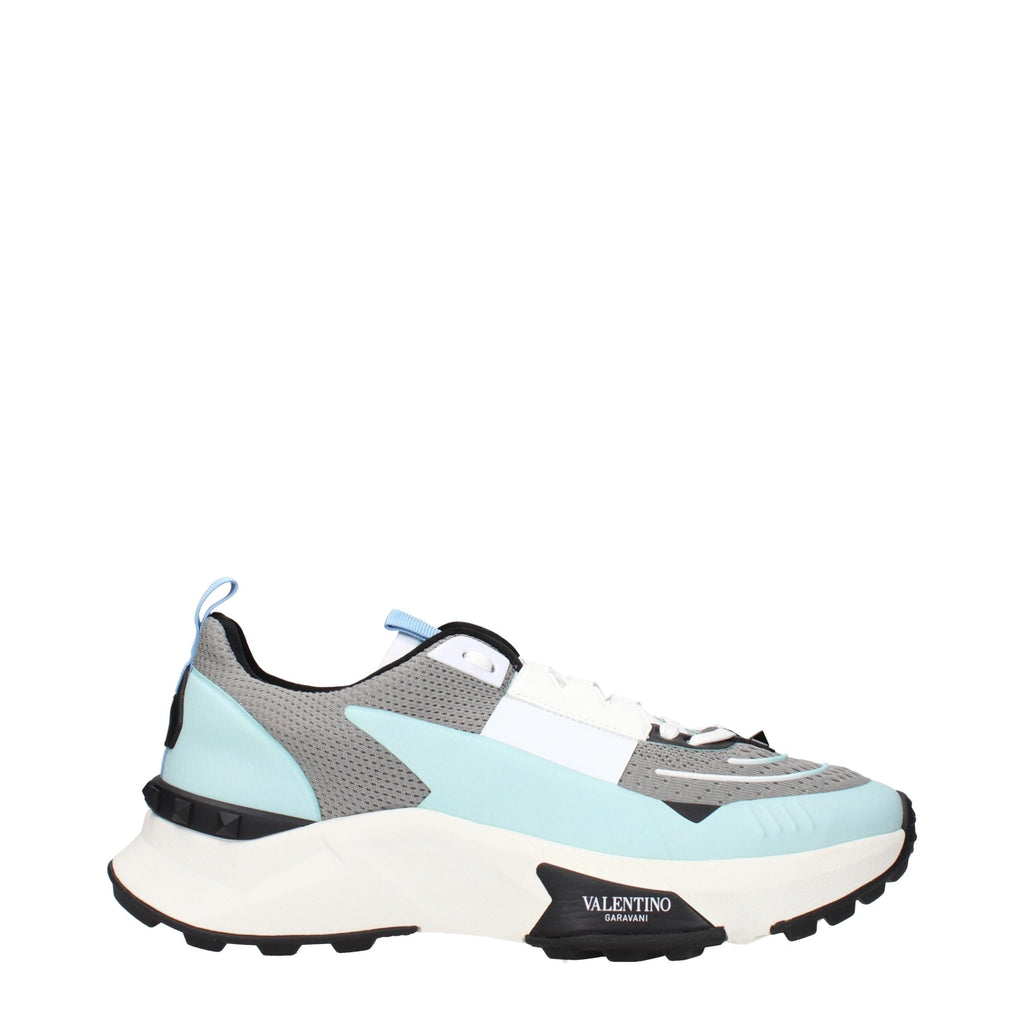 Valentino Garavani Gray Fabric Athletic Sneakers Valentino Garavani