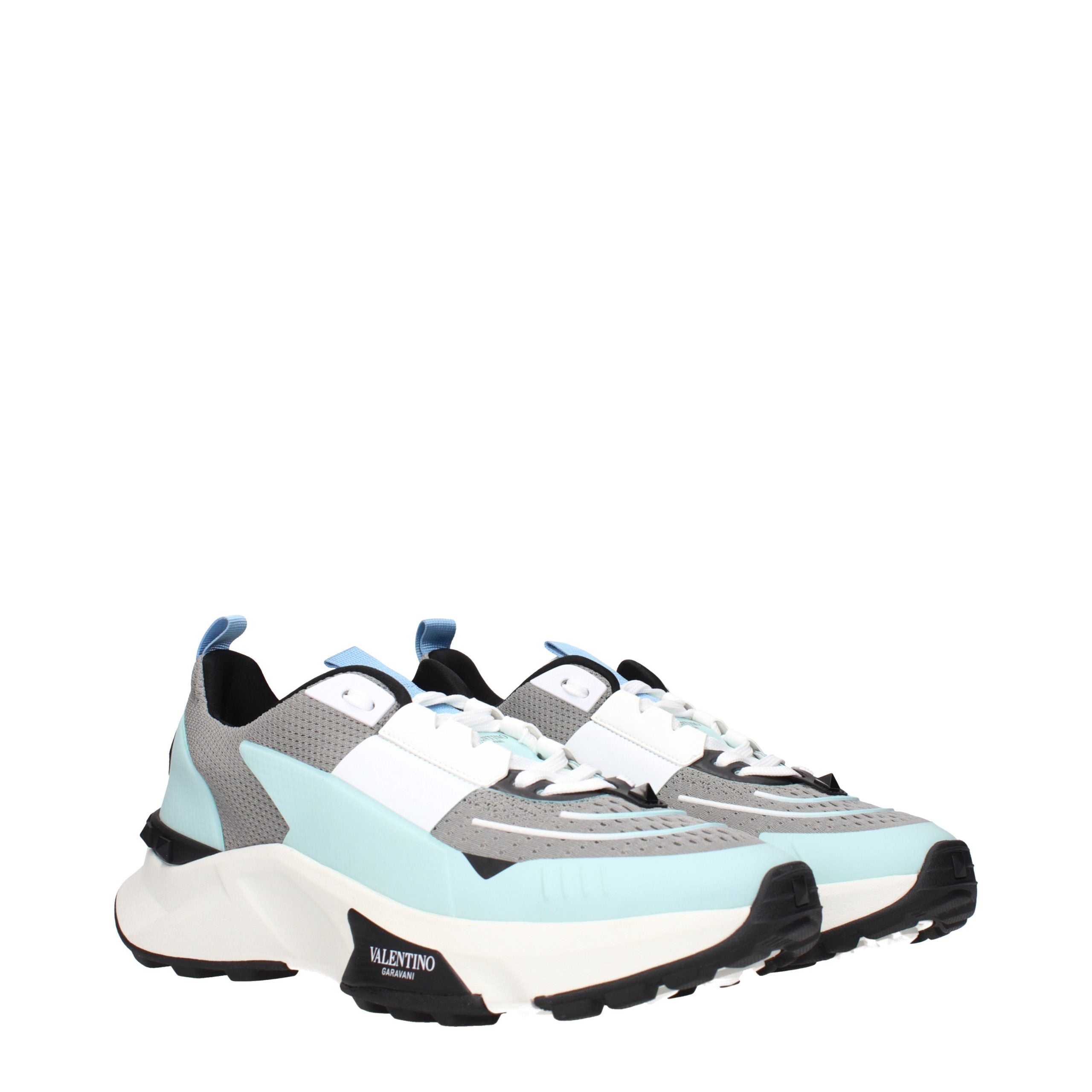 Valentino Garavani Gray Fabric Athletic Sneakers Valentino Garavani