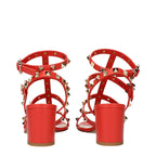 Valentino Garavani Orange Leather Platform Sandals Valentino Garavani