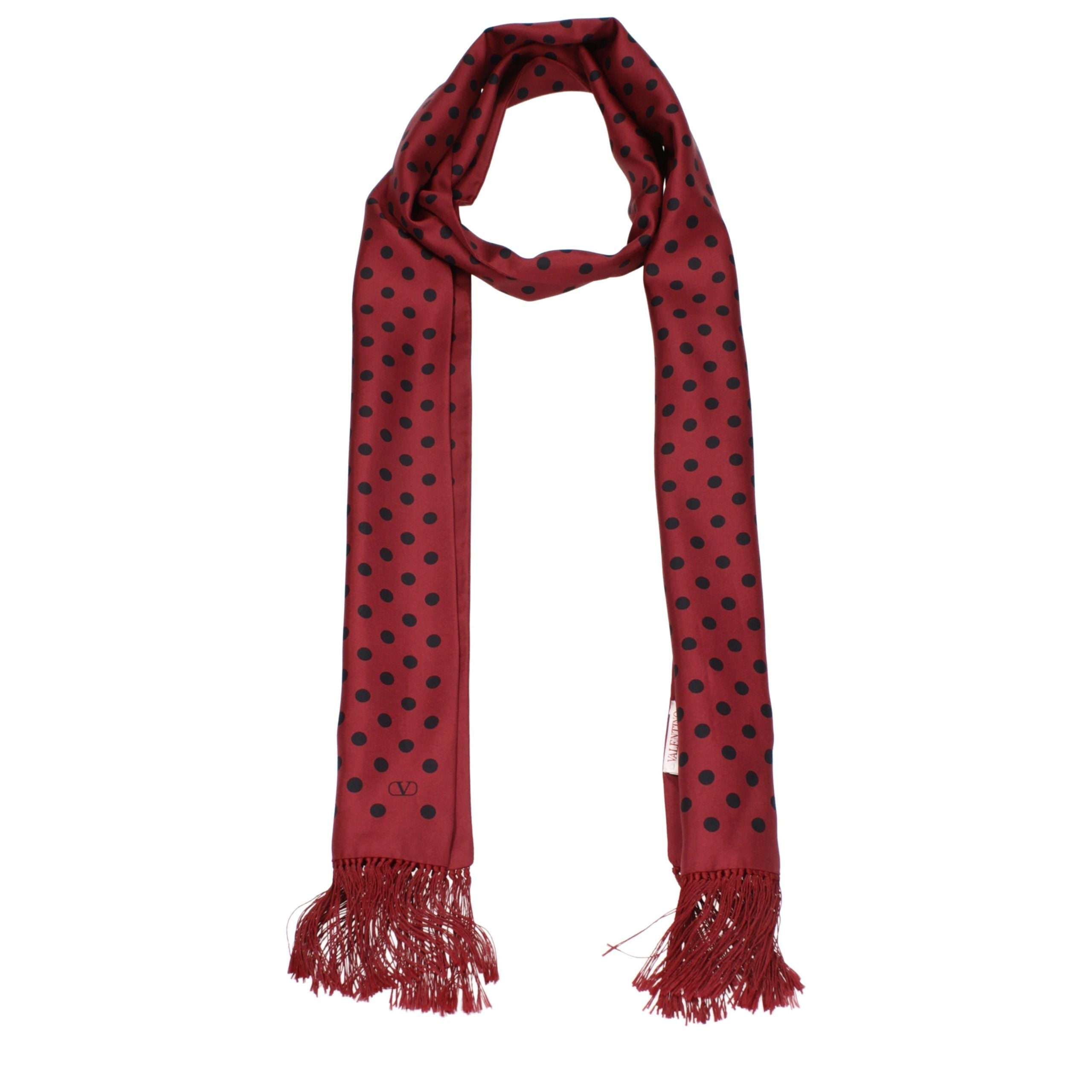 Valentino Garavani Red Silk Foulard Valentino Garavani