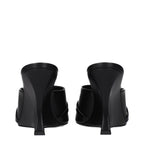 Versace Black Leather Wedge Sandals Versace