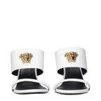 Versace White Leather Stiletto Heel Sandals Versace