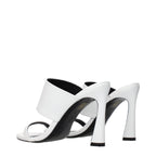 Versace White Leather Stiletto Heel Sandals Versace