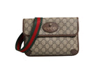 Gucci Supreme Monogram Neo Vintage Web Belt Bag Brown Gucci