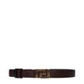 Versace Brown Leather Regular Belt Versace