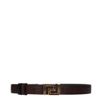 Versace Brown Leather Regular Belt Versace