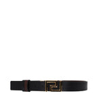 Versace Brown Leather Regular Belt Versace