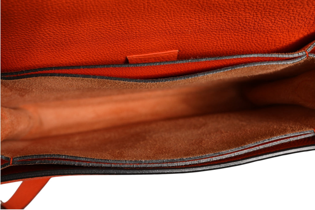 Gucci Jackie Soft Flap Shoulder Bag Leather Orange Gucci