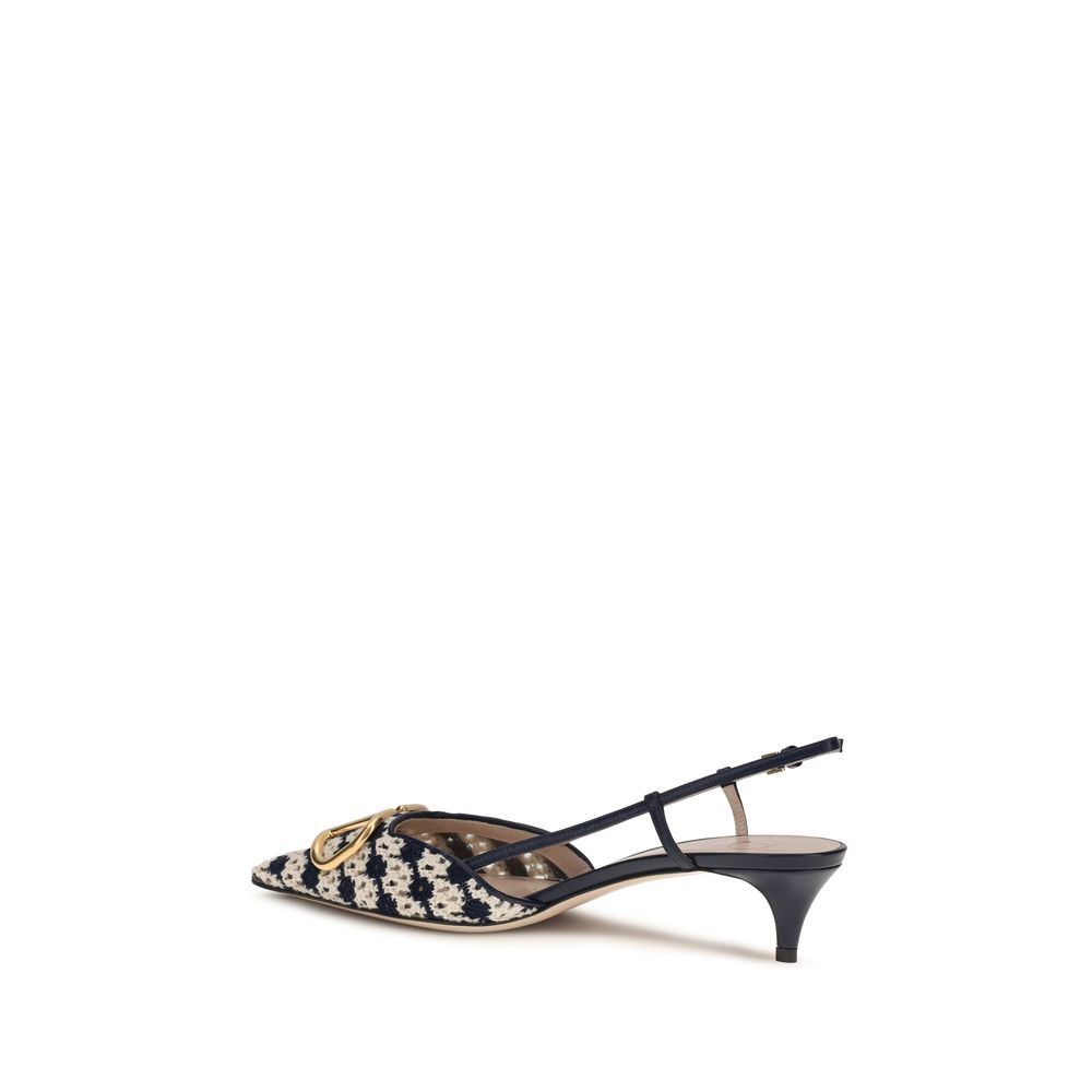 Valentino Garavani Multicolor Goatskin Mid Heel Pumps Valentino Garavani