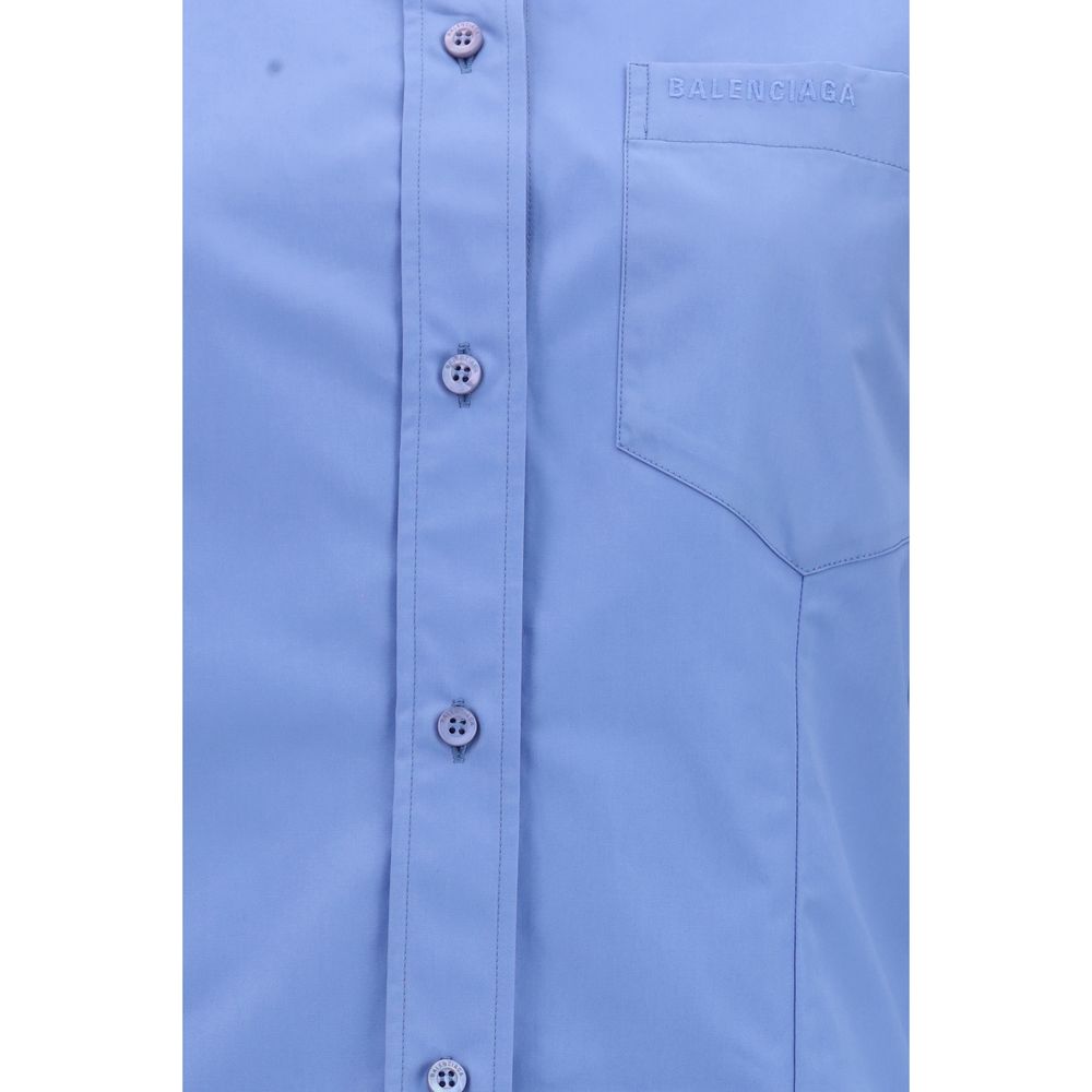 Balenciaga Blue Cotton Shirt Balenciaga