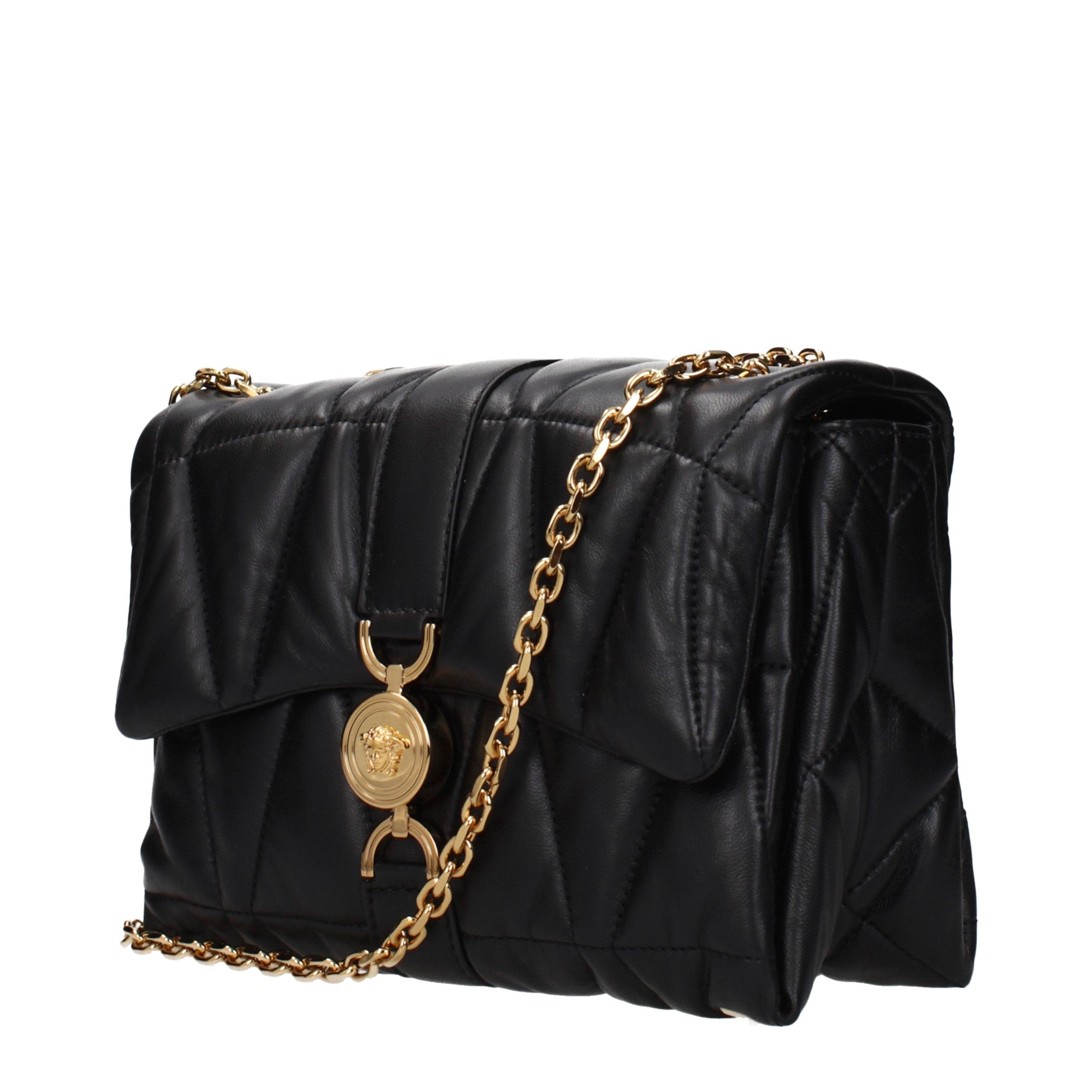 Versace Black Leather Shoulder Bag Versace