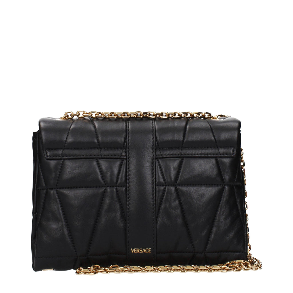 Versace Black Leather Shoulder Bag Versace