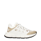 Versace White Fabric Athletic Sneakers Versace