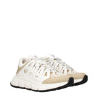 Versace White Fabric Athletic Sneakers Versace