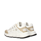 Versace White Fabric Athletic Sneakers Versace