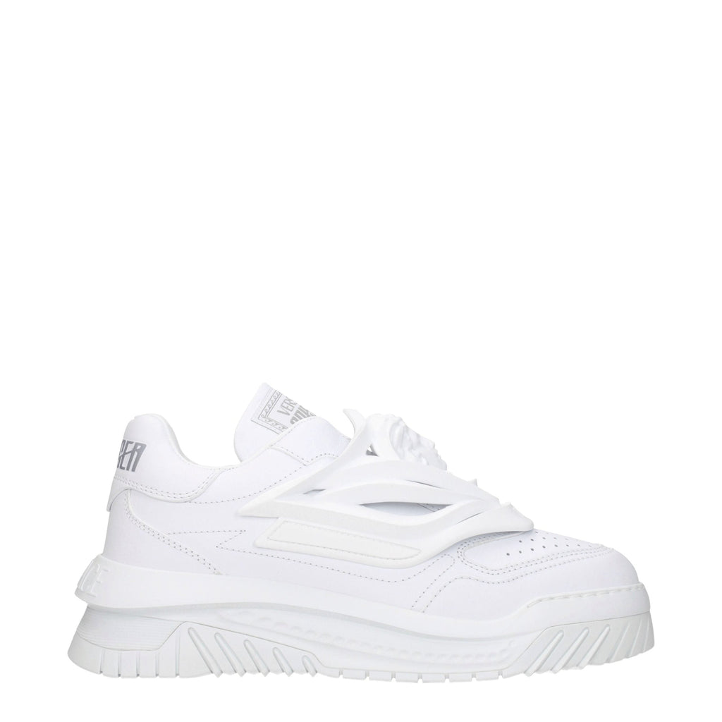 Versace White Leather Sneakers Versace
