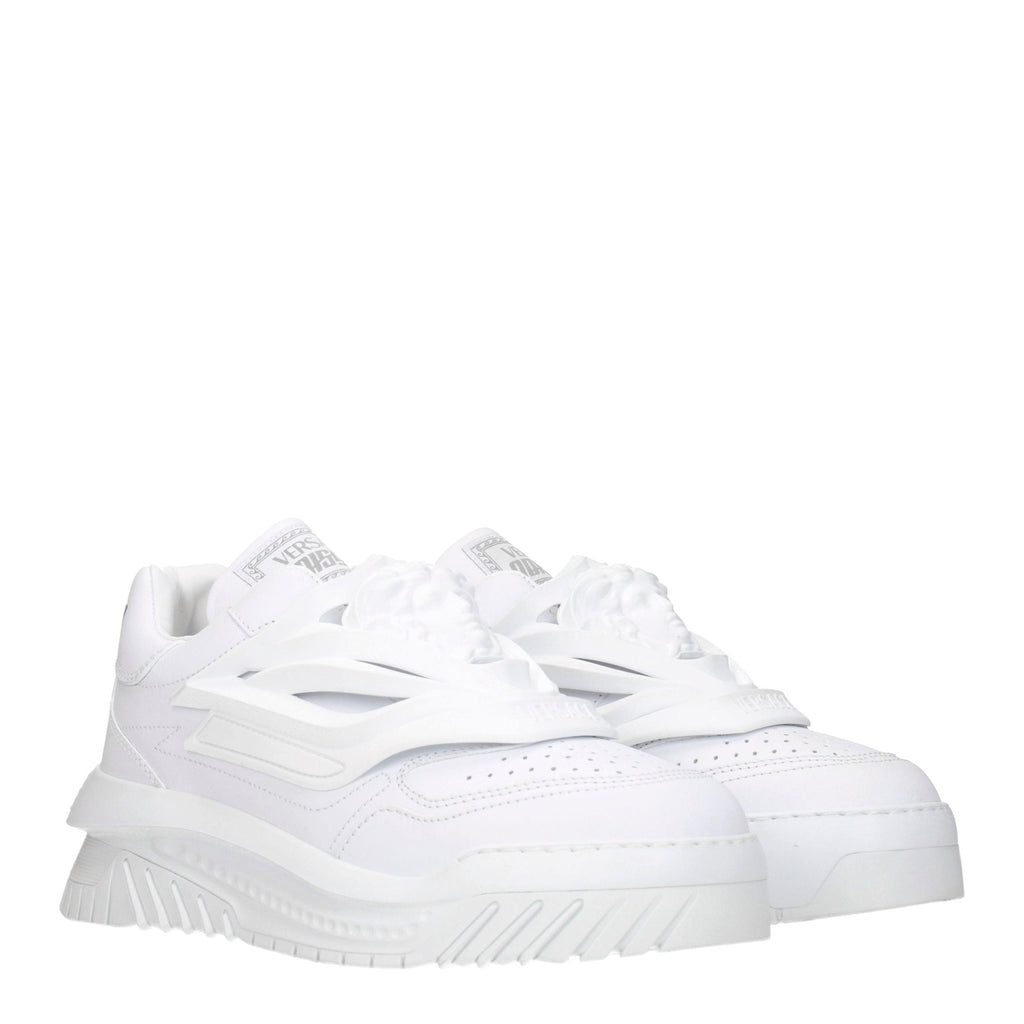 Versace White Leather Sneakers Versace