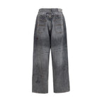 Balenciaga Gray Cotton Relaxed Fit Jeans Balenciaga