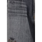 Balenciaga Gray Cotton Relaxed Fit Jeans Balenciaga