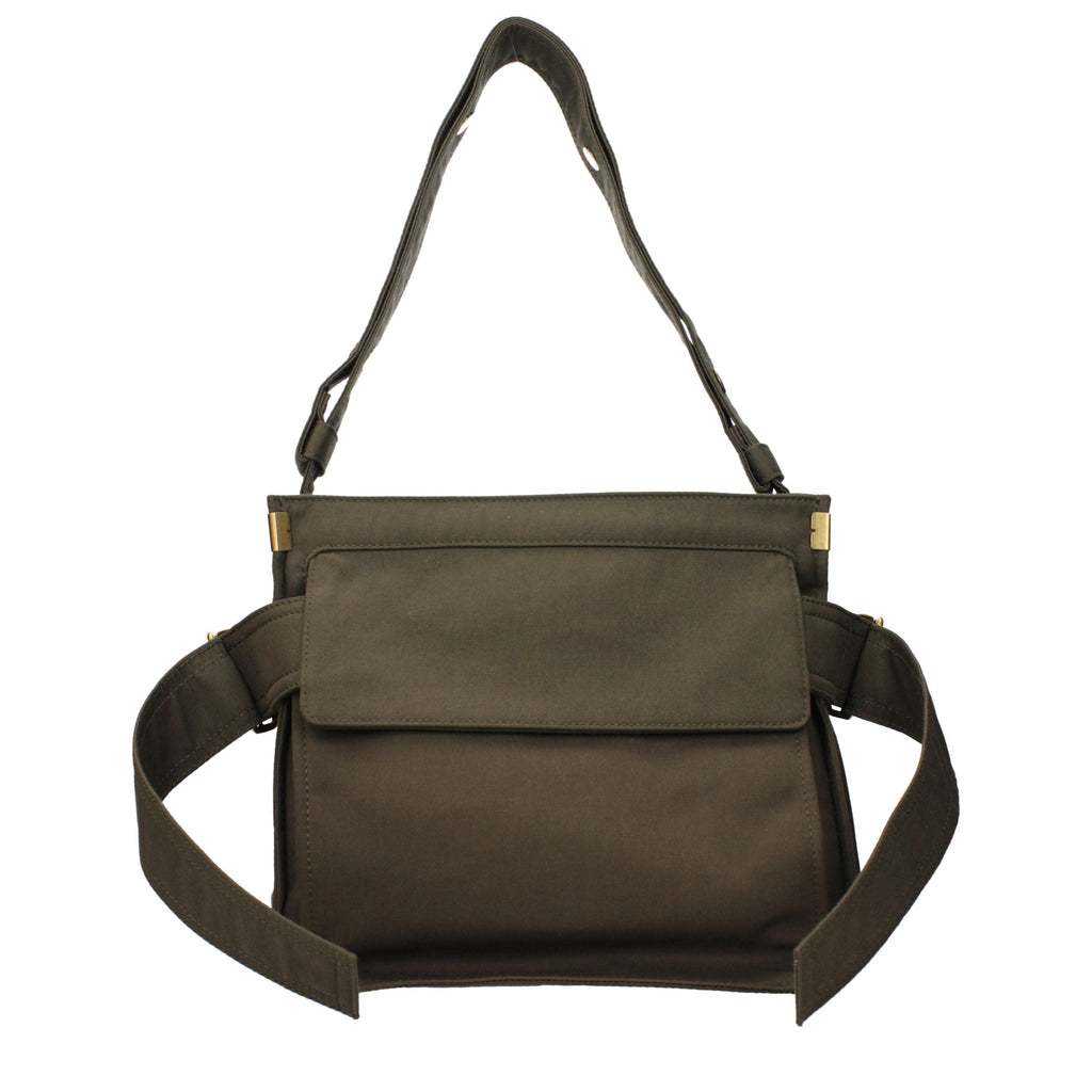Burberry Green Fabric Shoulder Bag Burberry