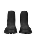 Burberry Black Cotton Ankle Boots Burberry