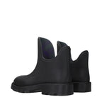 Burberry Black Cotton Ankle Boots Burberry