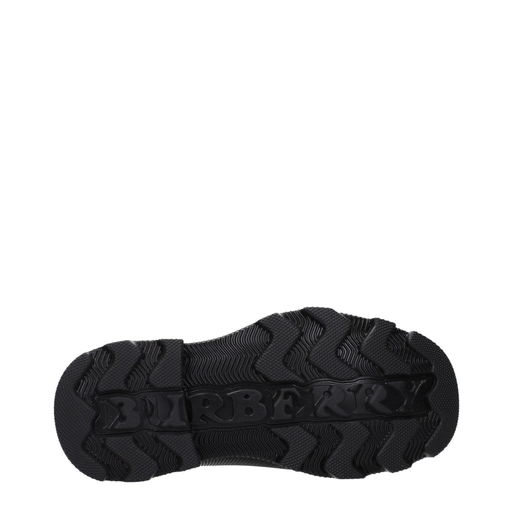 Burberry Black Cotton Ankle Boots Burberry